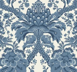 York DM4951 Blue French Artichoke Dam Wallpaper> Florals