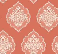 York DM4981 Coral Signet Medallion Dam Wallpaper Outlet