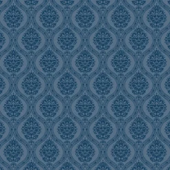 York DM5030 Navy Petite Ogee Wallpaper> Florals
