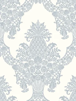 York DM4974 Periwinkle White Pineapple Plantation Wallpaper> Florals