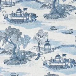 Regal Dragon Boat Chambray Fabric> Southwest & Ethnic