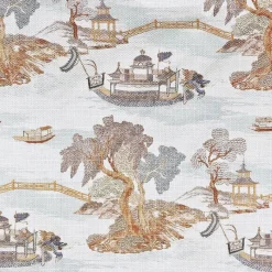 Regal Dragon Boat Parchment Fabric Clearance