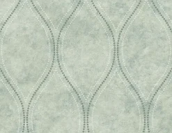 Brewster Eira Seafoam Marble Ogee Wallpaper> Florals