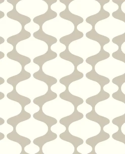 Brewster/ASP Emilio Taupe Retro Wallpaper Discount