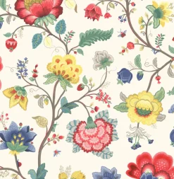 Brewster Epona Cream Floral Fantasy Wallpaper> Architectural
