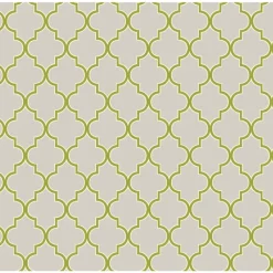 Stock/York ER8198 Pearl Grey Lime Green Waverly Buzzing Around Trellis Wallpaper> Florals
