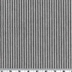 Heritage Essex Black/White Fabric> Stripes & Chevrons