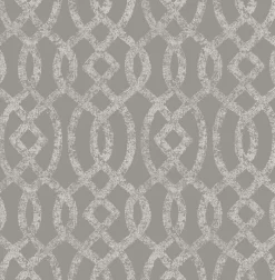 Brewster/ASP Ethereal Grey Trellis Wallpaper Best