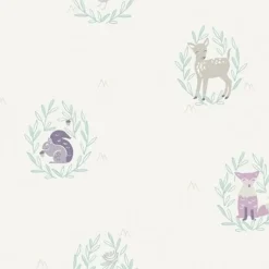Seabrook FA41109 Furry Friends Wallpaper> Kids