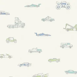 Seabrook FA40302 Traffic Jam Wallpaper> Damask, Trellis & Geometrics