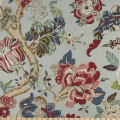 PKaufmann_inc/PK Fanciful Florale Cerulean P Kaufmann Fabric> Florals