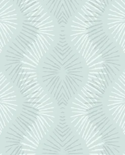 Brewster/ASP Feliz Seafoam Beaded Ogee Wallpaper> Damask, Trellis & Geometrics