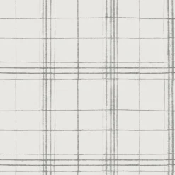 York FH4018 Beige/Gray Farmhouse Plaid Wallpaper> Damask, Trellis & Geometrics