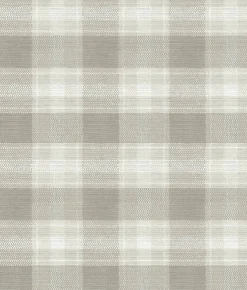 York FH4083 Linen Woven Buffalo Check Wallpaper> Damask, Trellis & Geometrics