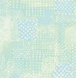 Brewster/ASP Flower Power Green Patchwork Wallpaper> Damask, Trellis & Geometrics