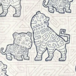 Regal Foo Dog Indigo Fabric> Specialty