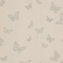 Brewster For Your Bath III Café Pearl Butterfly Wallpaper> Damask, Trellis & Geometrics
