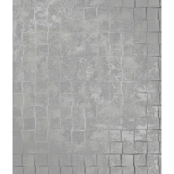 Brewster For Your Bath III Dagmar Silver Medium Squares Wallpaper