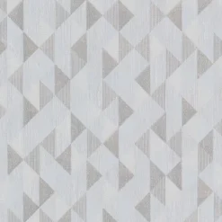 Brewster For Your Bath III Ethan Silver Triangle Wallpaper> Florals