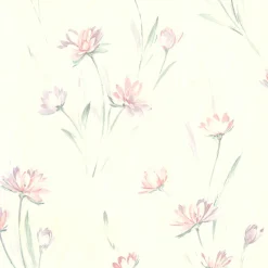 Brewster For Your Bath III Gloria Peach Floral Wallpaper Discount