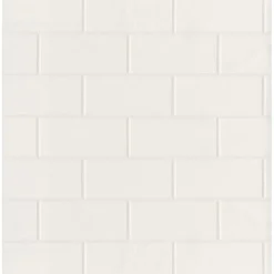 Brewster For Your Bath III Paintable White Tile Wallpaper> Damask, Trellis & Geometrics
