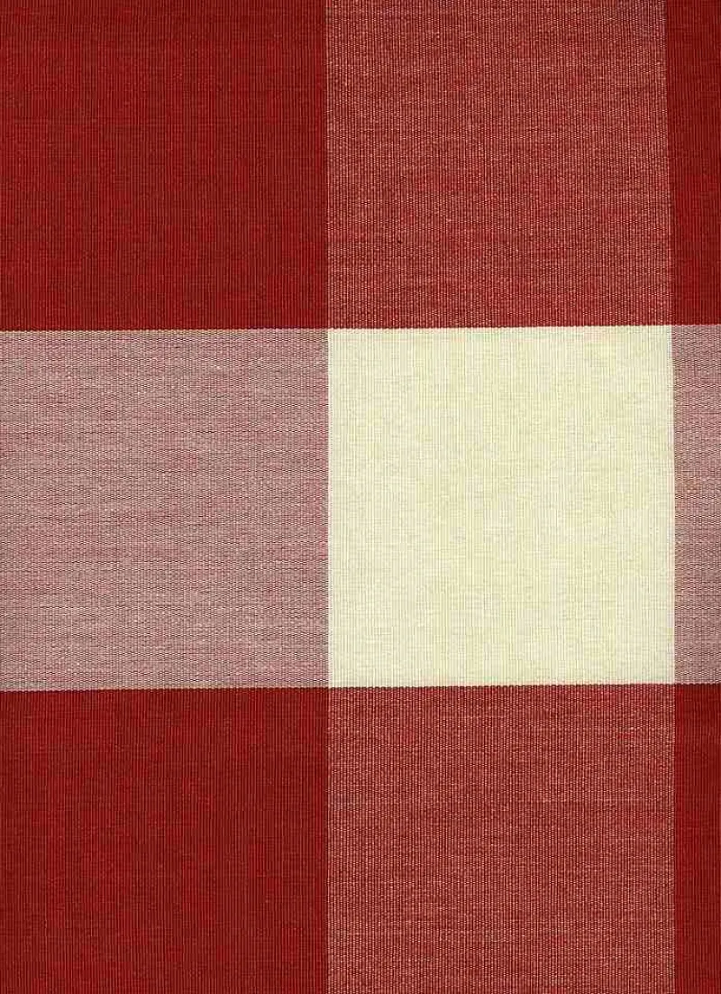 Laura Kiran Four Inch Check 3163 Tomato Fabric New