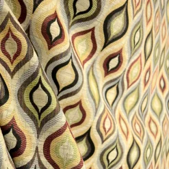 Stock/Regal Garrett Redstone Geometric Trellis Fabric Outlet