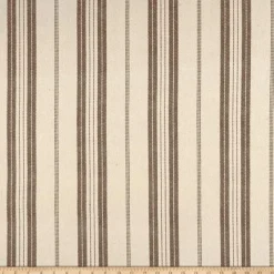 Laura Kiran Heavy Twill Natural Chocolate Fabric Outlet