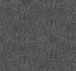 York HO2134 Black Ascot Damask Wallpaper Outlet