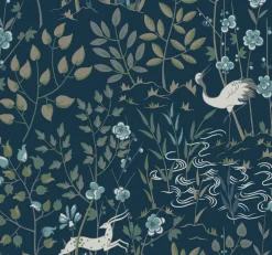 York HO2128 Dark Blue Aspen Wallpaper