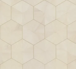 York HO2101 Off White Hexagram Wood Veneer Wallpaper Clearance