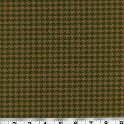 Heritage/Roth Houndstooth Olive Fabric> Plaids & Checks