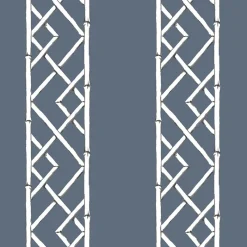 Brewster/ASP Indigo Latticework Wallpaper> Florals