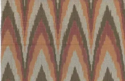 Laura Kiran Kazakh Ikat Fire Fabric> Stripes & Chevrons