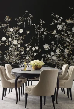 York KT2264M Black Flowering Vine Chino Wallpaper Mural Online
