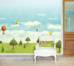Brewster Large Royal Pipland Wallpaper Mural Clearance