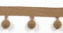 Europatex Le Lin Beaded Fringe Mocha Trim Outlet