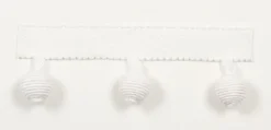 Europatex Le Lin Beaded Fringe White Trim