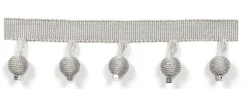 Europatex Le Lin Metalic Beaded Fringe Ice Trim> Toile