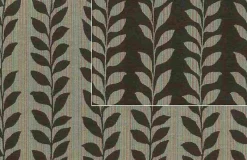 Laura Kiran Leaf Doublecloth Chocolate Robin's Egg Fabric
