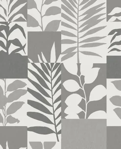 Brewster 2836-M1383 Goneril Grey Botanical Geometric Wallpaper> Architectural