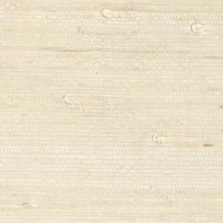 Brewster Martina White Grasscloth Wallpaper New