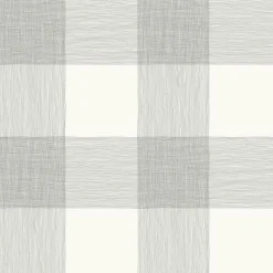 Stock/York ME1520 Common Threads Black White Buffalo Check Magnolia Home Wallpaper> Damask, Trellis & Geometrics