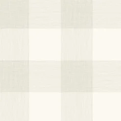 Stock/York ME1524 Grey White Common Thread Buffalo Check Wallpaper