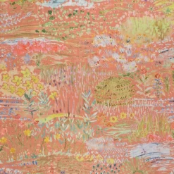 Regal Meadow Peach Fabric> Florals