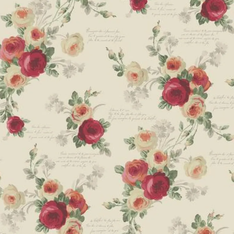 York MH1526 Heirloom Rose Wallpaper> Damask, Trellis & Geometrics
