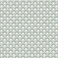 York MK1151 Stacked Scallops Blue Wallpaper> Florals