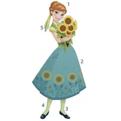 York/RoomMates Murals Disney Frozen Fever Anna Peel and Stick Giant Wall Decals Mural> Mens & Lodge