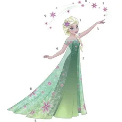 York/RoomMates Murals Disney Frozen Fever Elsa Peel and Stick Giant Wall Decals Mural New