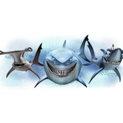 York/RoomMates Murals Finding Nemo Sharks Giant Wall Decal Mural> Mens & Lodge